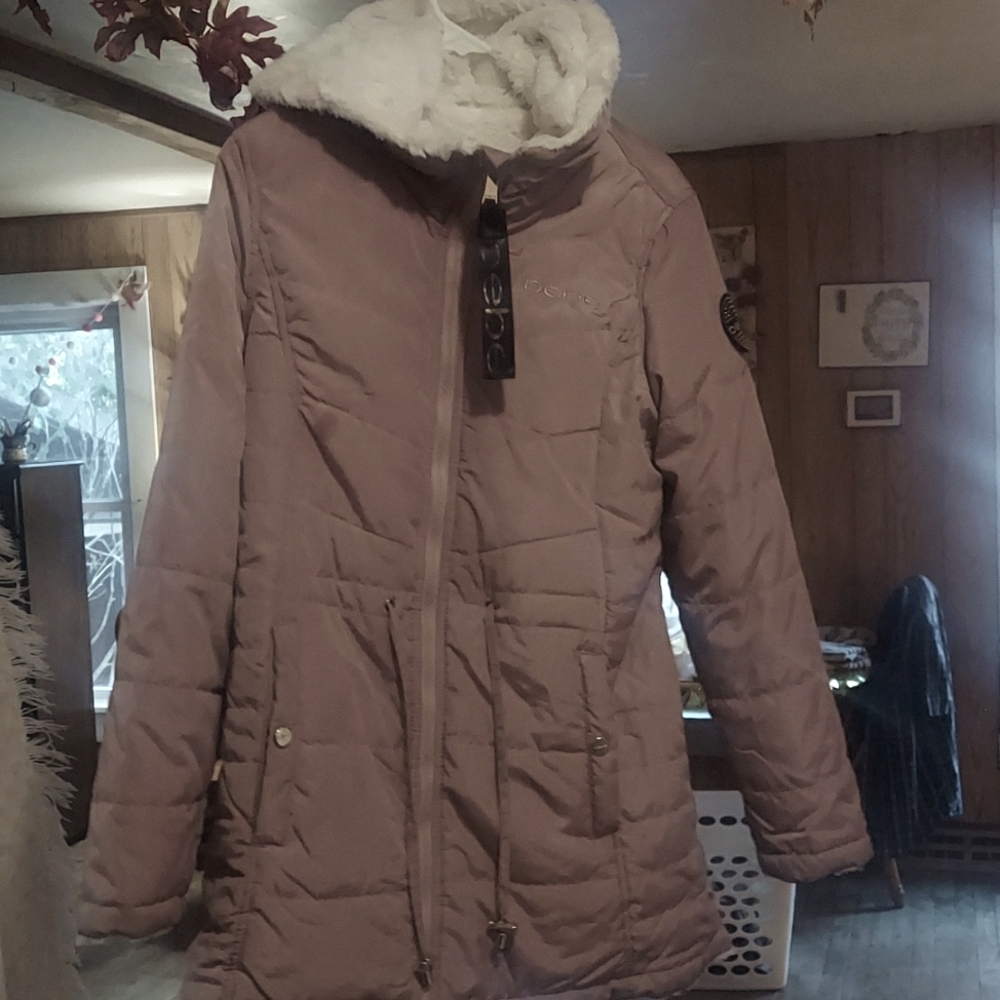 Bebe Woman's Winter Zip Up Coat Size Small